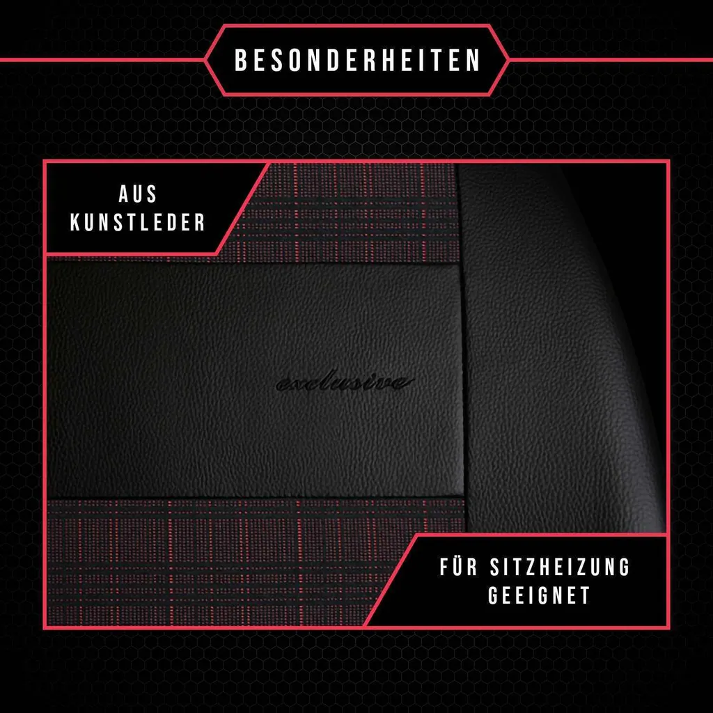 Fodere Sedili Auto Sportivi Rossi Chevrolet Aveo - Look Tuning - 2