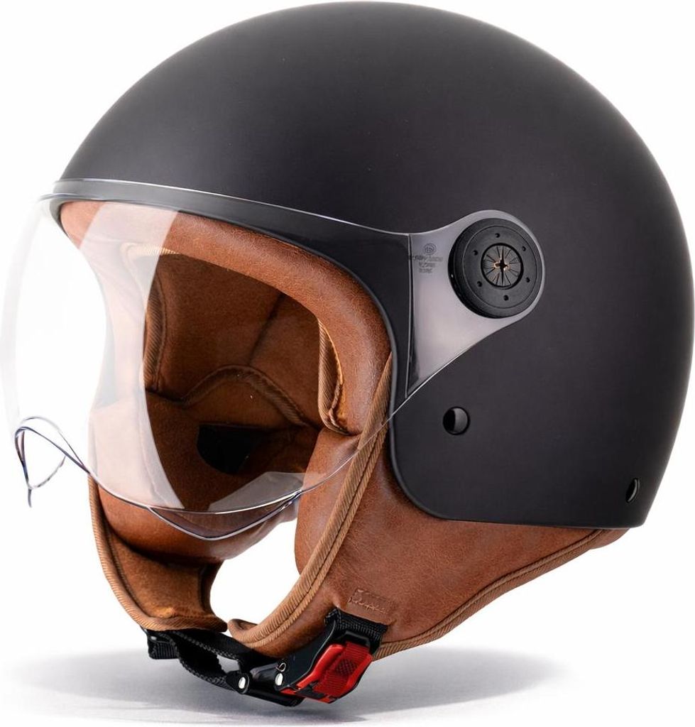 VINZ Duoro Elite Roller Helm Jet Helm Mopedhelm Herren und Damen | in Gr. XS-XXL | Jethelm mit Visier | ECE 22.06 | Motorradhelm | Erhältlich in v...