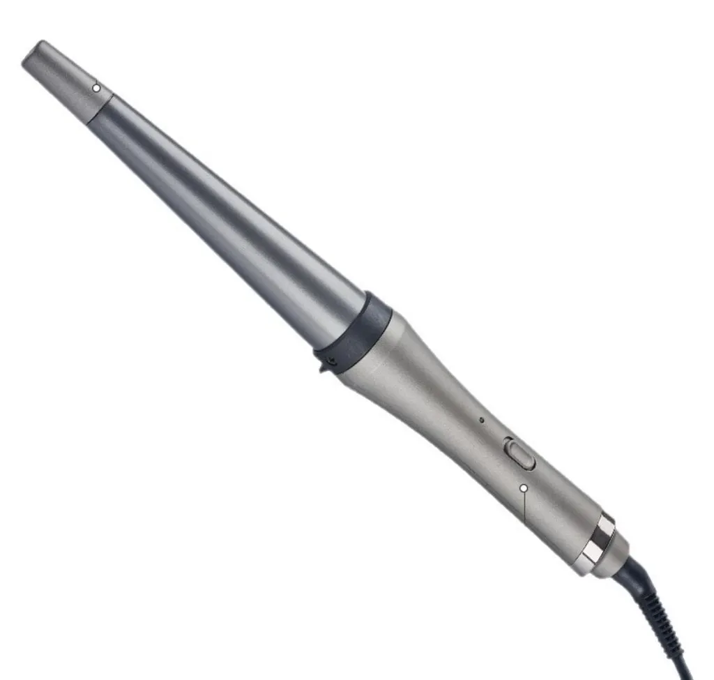 INF Fer à Friser Conique en Céramique Gris 200°C 40W Cordon Pivotant 360°