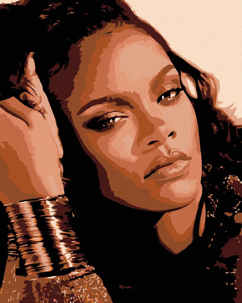 Zuty - Malen nach Zahlen - RIHANNA, 40x50 cm, ohne Keilrahmen