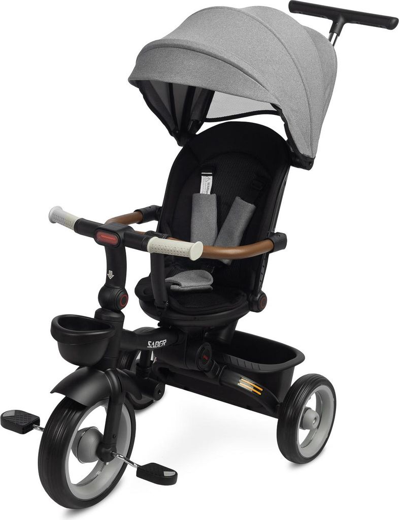 Triciclo multifunzionale per bambini 2in1 SABER - grigio, Immagine del prodotto 