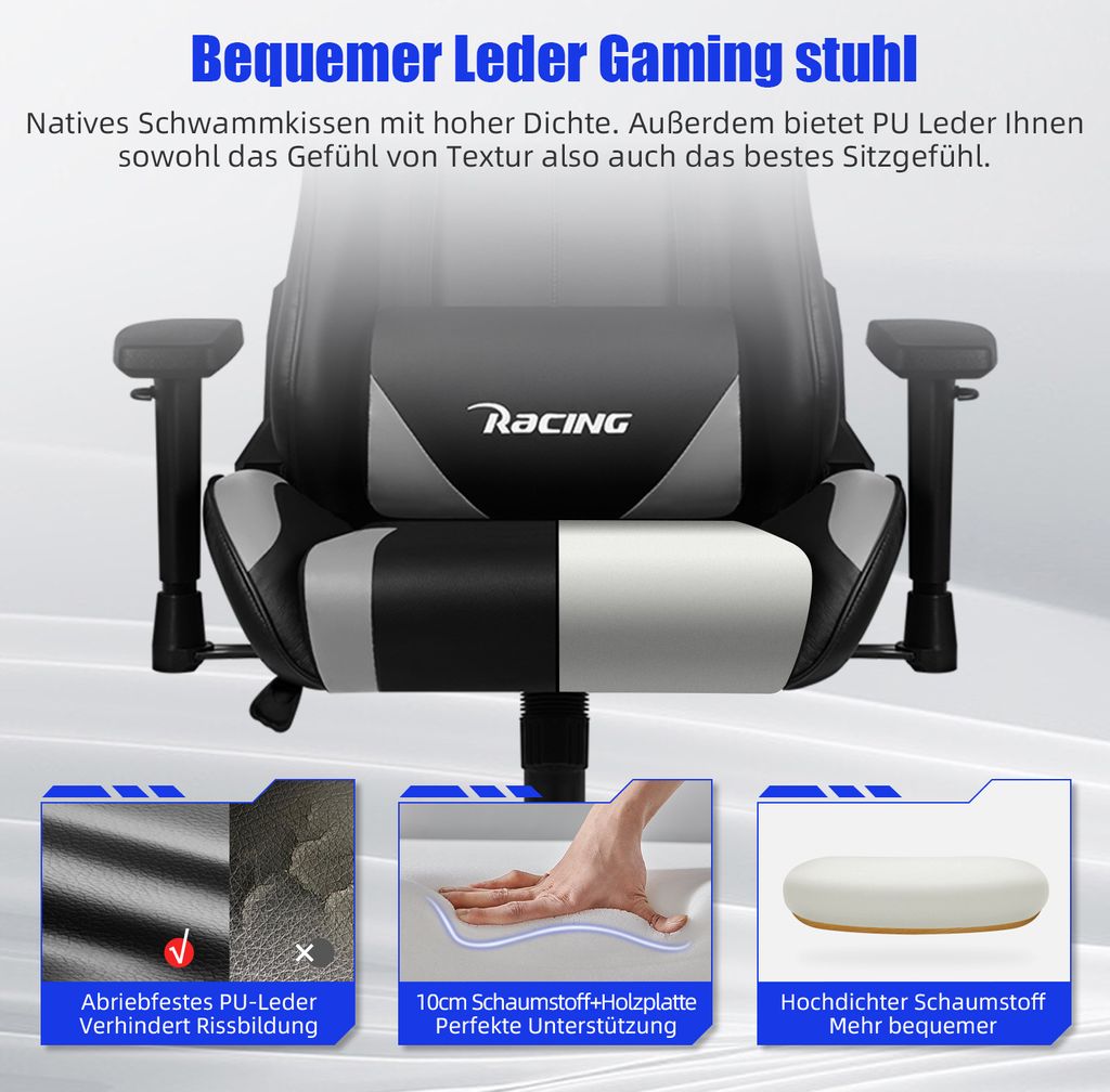 Aiibot Gaming Stuhl Bürostuhl Ergonomisch Schreibtischstuhl Produktbild 5