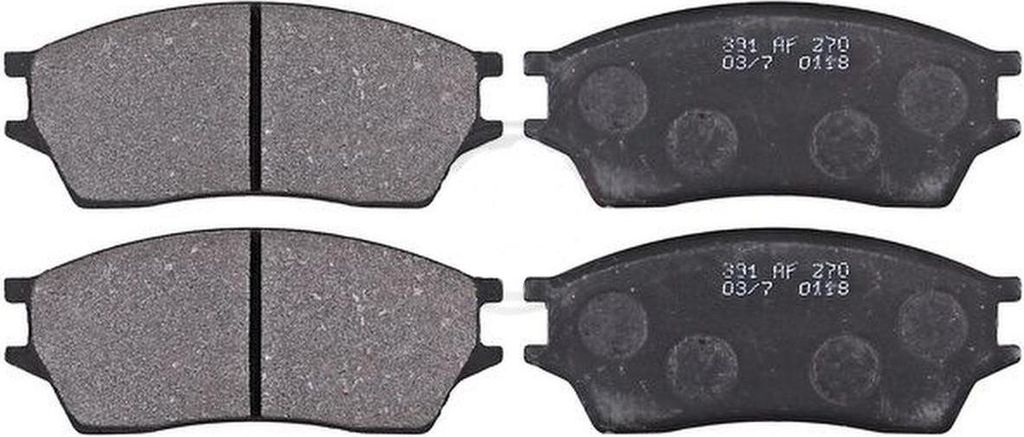 Bremsbelagsatz ohne integrierten Verschleißsensor 17 mm A.B.S. für HONDA PRELUDE