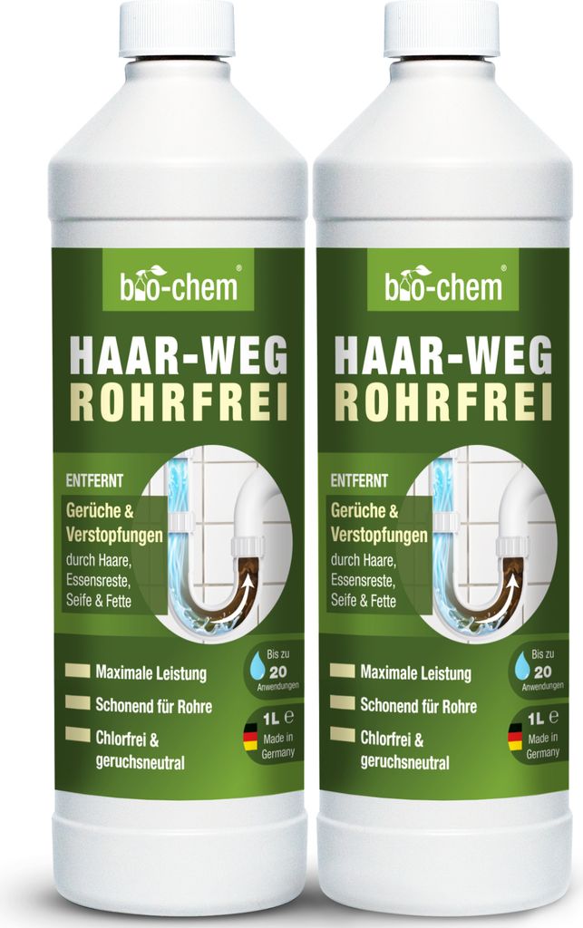 bio-chem Haar-Weg Abflussfrei – Abflussreiniger EXTRA STARK Produktbild