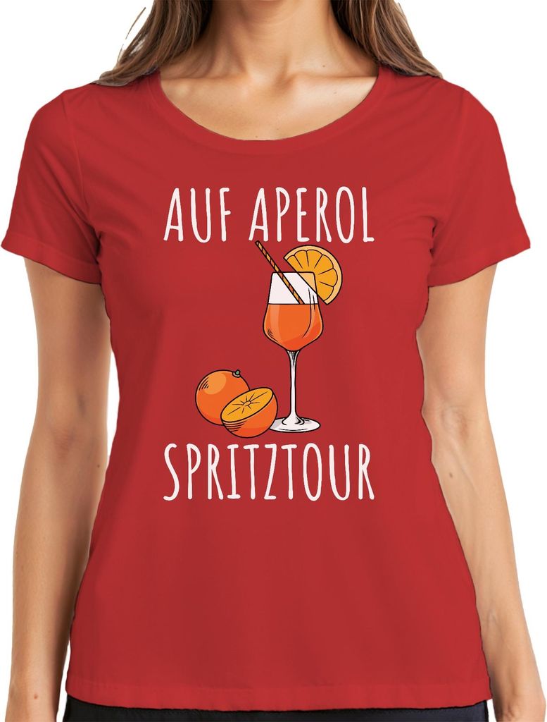 Aperol Spritz Spritztour Sommer Party Cocktail Fans Lustig Spruch Damen T-Shirt, Rot, 3XL