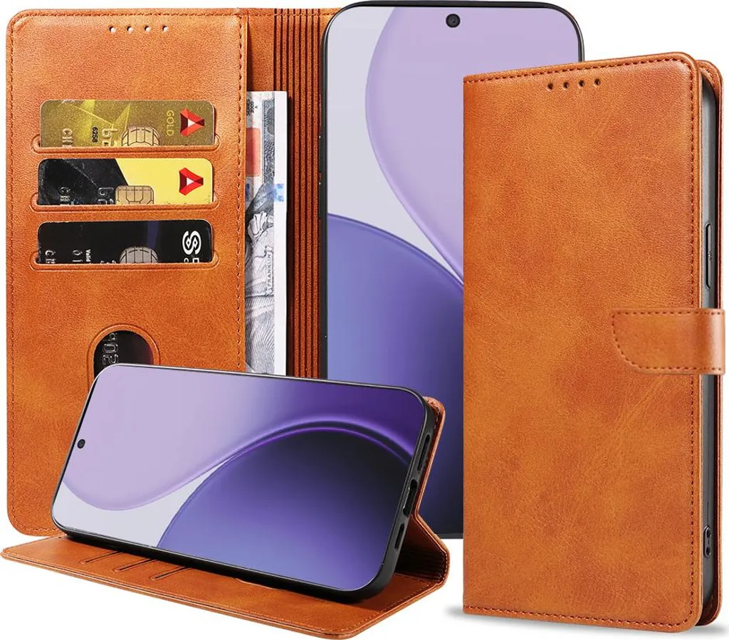 Custodia Portafoglio In Pelle Per Oppo Reno 2Z, Con Slot Per Carte E Supporto, Chiusura Magnetica - 2
