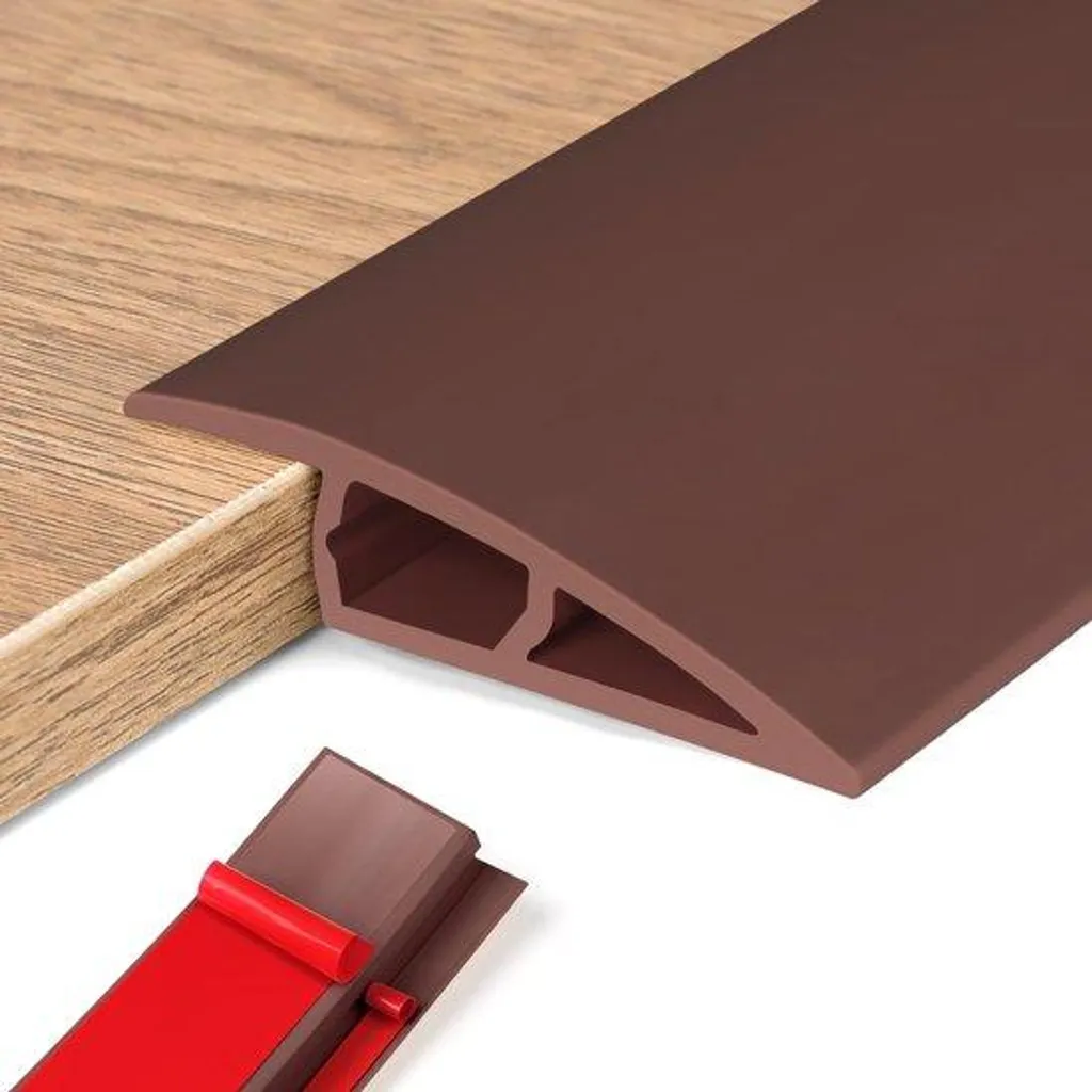 Profilé de transition adhésif souple pour sol stratifié et PVC gris