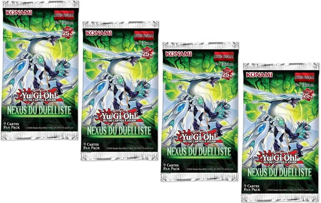 Duelist Nexus Yu-Gi-Oh! Pack de 4 Boosters avec Cartes Rares Variées