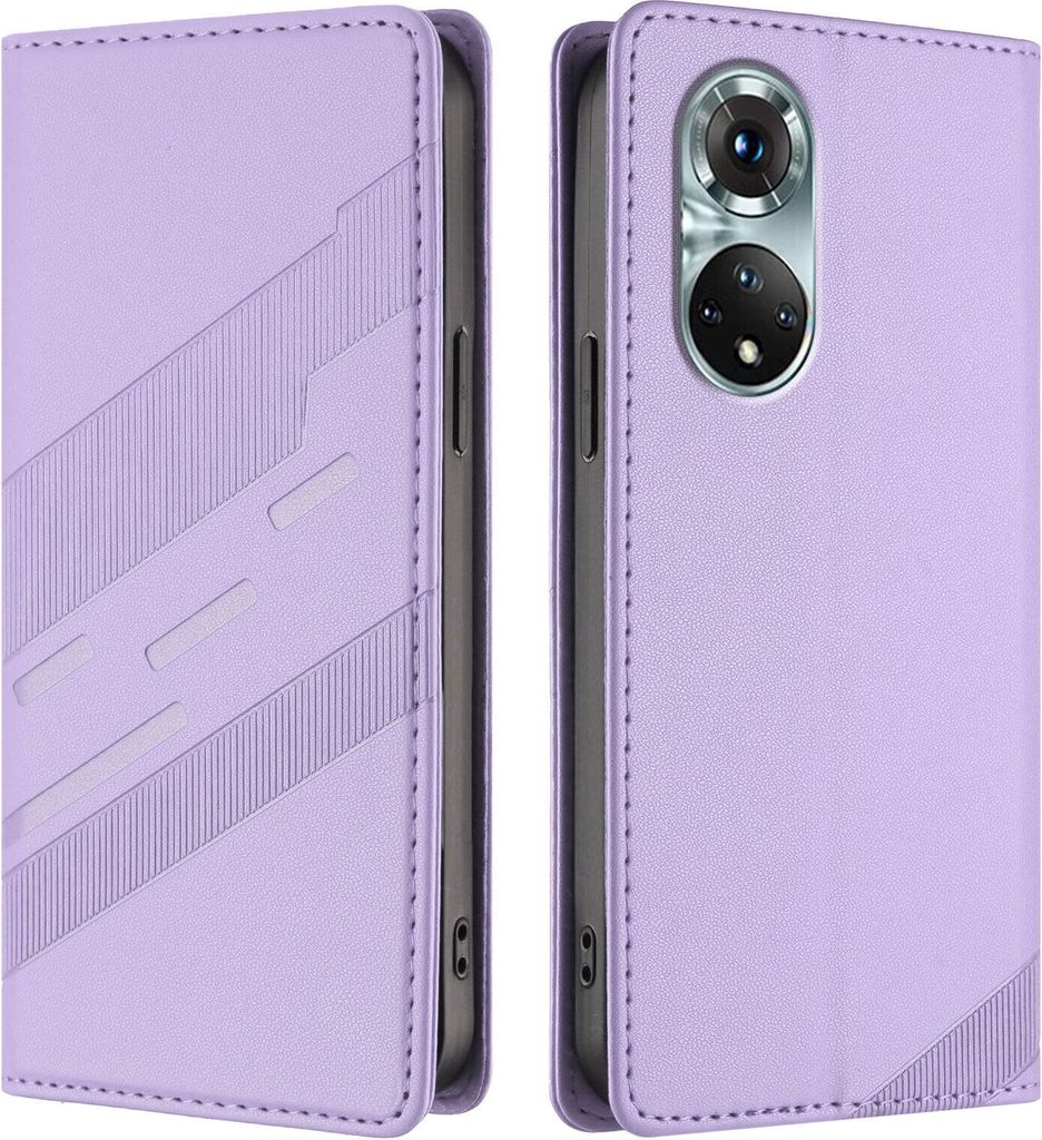 Hülle für Huawei Nova 9 /Honor 50, Kunstleder Brieftaschen Handyhülle mit Kartenfach und Standfunktion Violett
