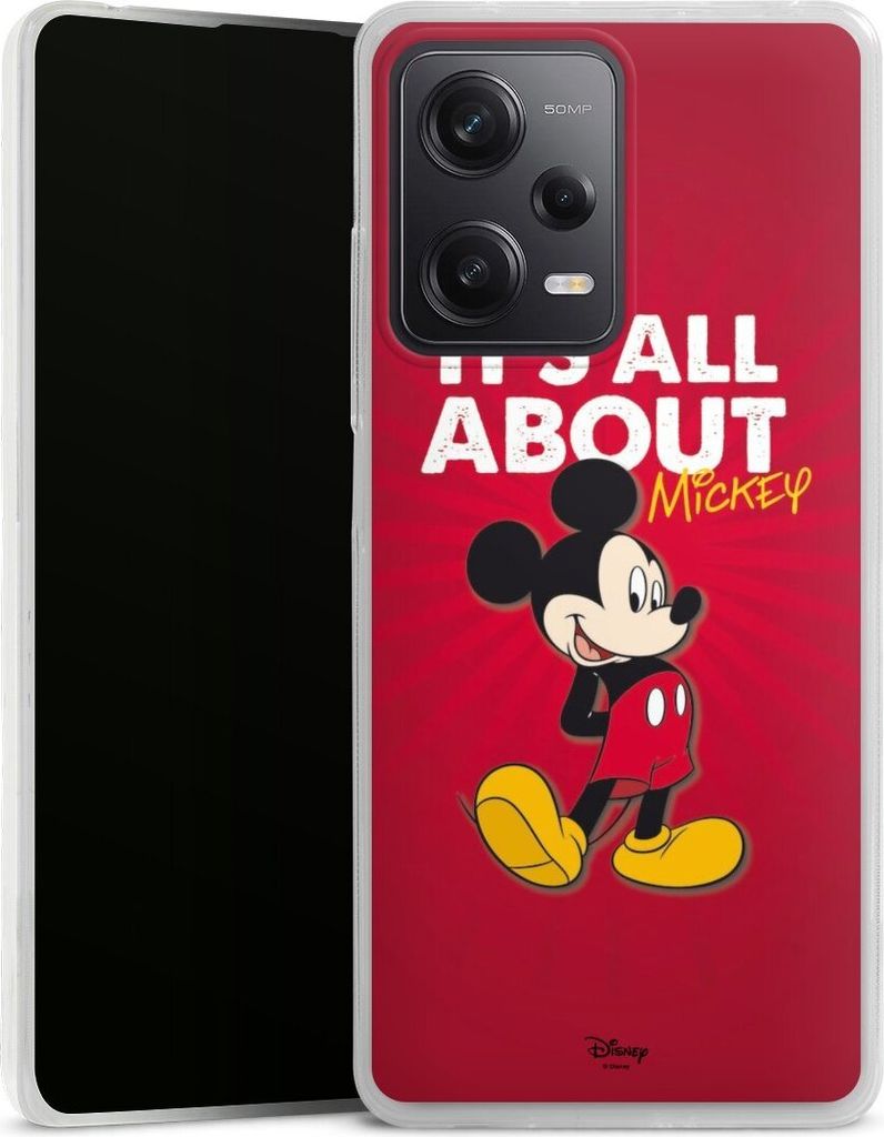 DeinDesign Slim Hülle für Xiaomi Redmi Note 12 Pro 5G Silikon Case Ultra Dünn Handyhülle Disney Maus Offizielles Lizenzprodukt