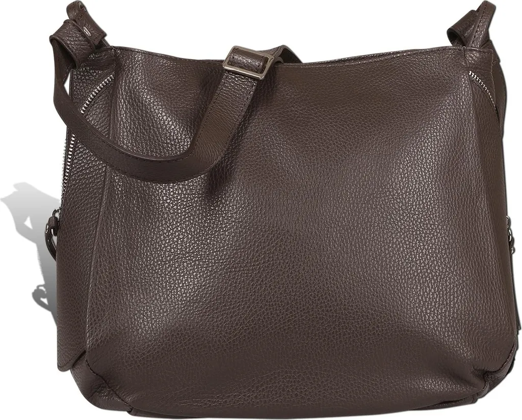 Grand sac à main bandoulière marron foncé Toscanto pour femme 35x28x13cm