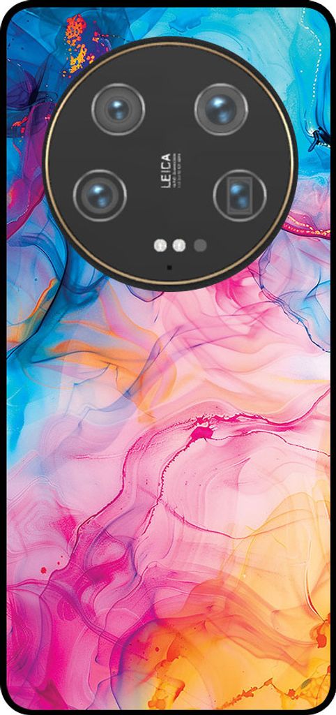 Smartphonica Telefon Fall geeignet für Xiaomi 13 Ultra mit Regenbogen Acryl Marmor Print - TPU Backcover Fall Regenbogen Acryl Marmor Design