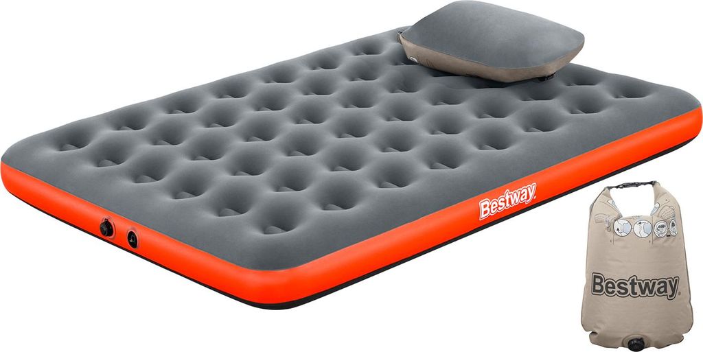 Bestway® Doppelluftbett Roll & Relax mit Kissenpumpe 203 x Produktbild 