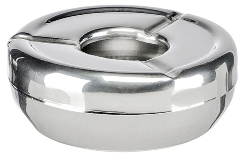 Edelstahl Aschenbecher Windaschenbecher Sturmaschenbecher Produktbild 