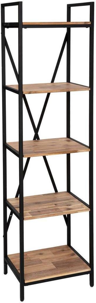 Bücherregal "edena" akazie und metall 45x180cm - Atmosphera créateur d'intérieur