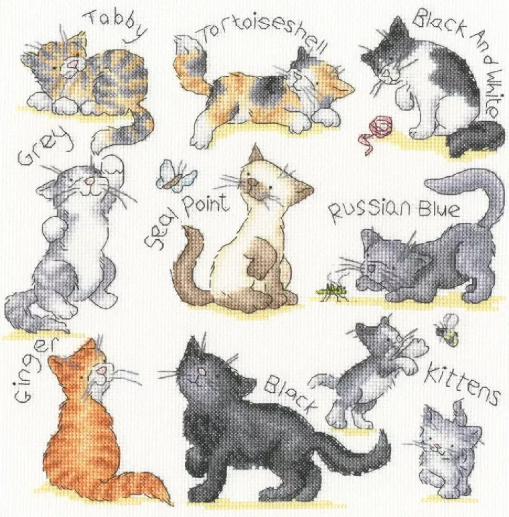 Kit broderie complet Miaou Bothy Threads pour réussir son point de croix