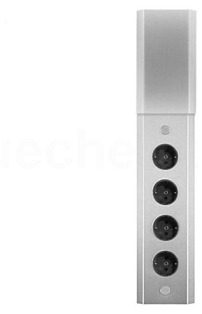 Thebo Wandsteckdose 17486 Edelstahl 4-fach ST 3006 Produktbild 
