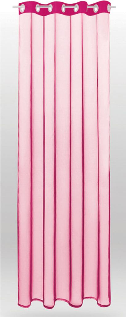 Gardine Ösen Transparent Noella, Größe: 140x175cm, Farbe: Pink