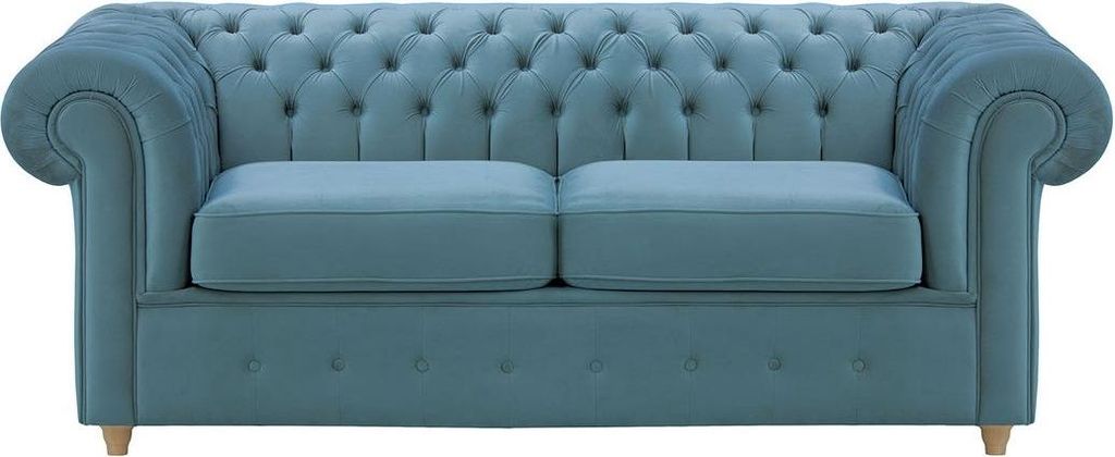2-Sitzer-Sofa Chesterfield Max mit Schlaffunktion-Velluto-12-like-oak