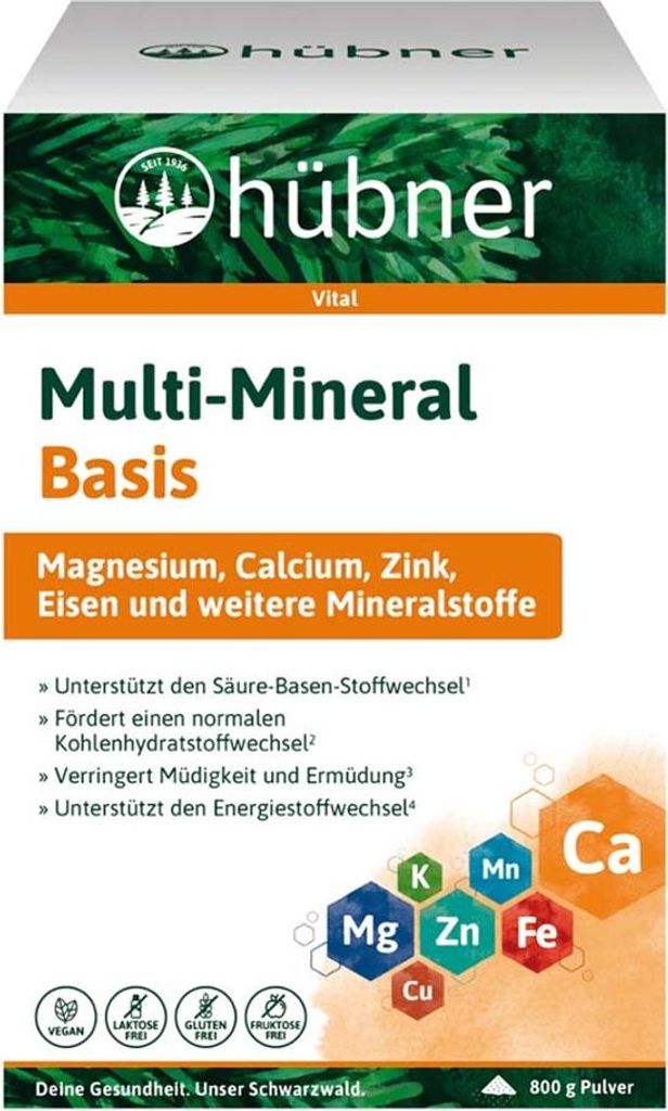The image shows the packaging of a multi-mineral supplement.