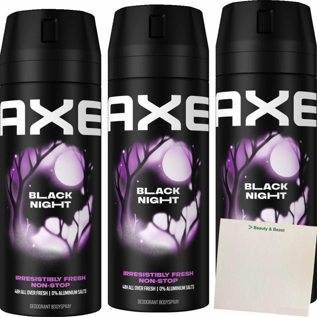 AXE Bodyspray Black Night 6x 150ml Deo Deodorant Männerdeo Produktbild 