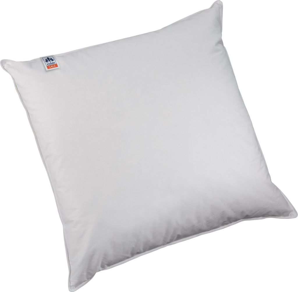 A white pillow is shown against a white background.