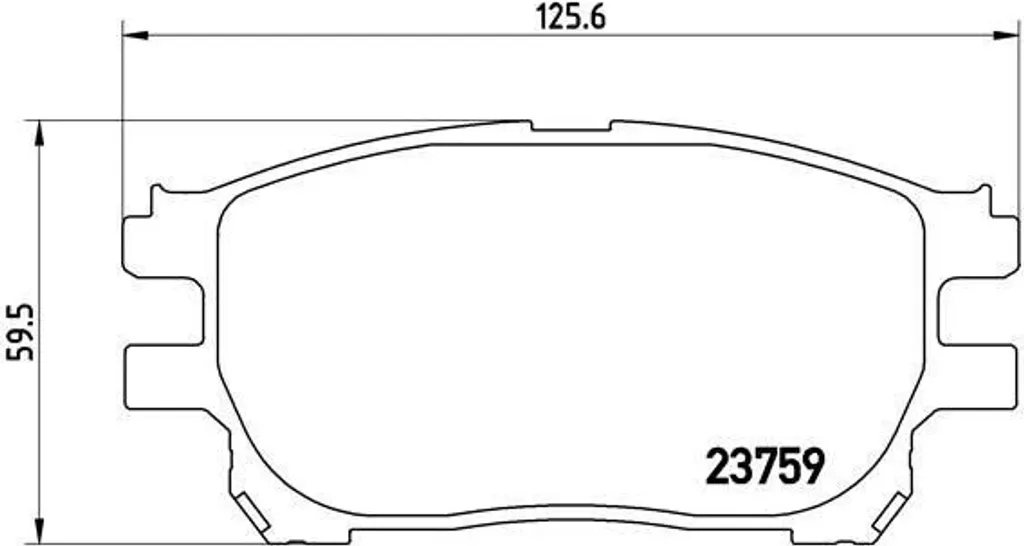 Jeu de plaquettes de frein arrière pour Previa R3 Brembo P 83 070 OE