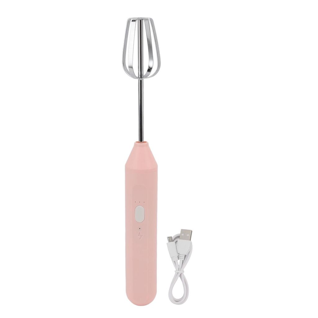 Elektrischer Hand-Eierschläger, elektrischer Milchaufschäumer, Kaffeemixer, Milchshake-Mixer, Schäumer, Küchengeräte, Rosa