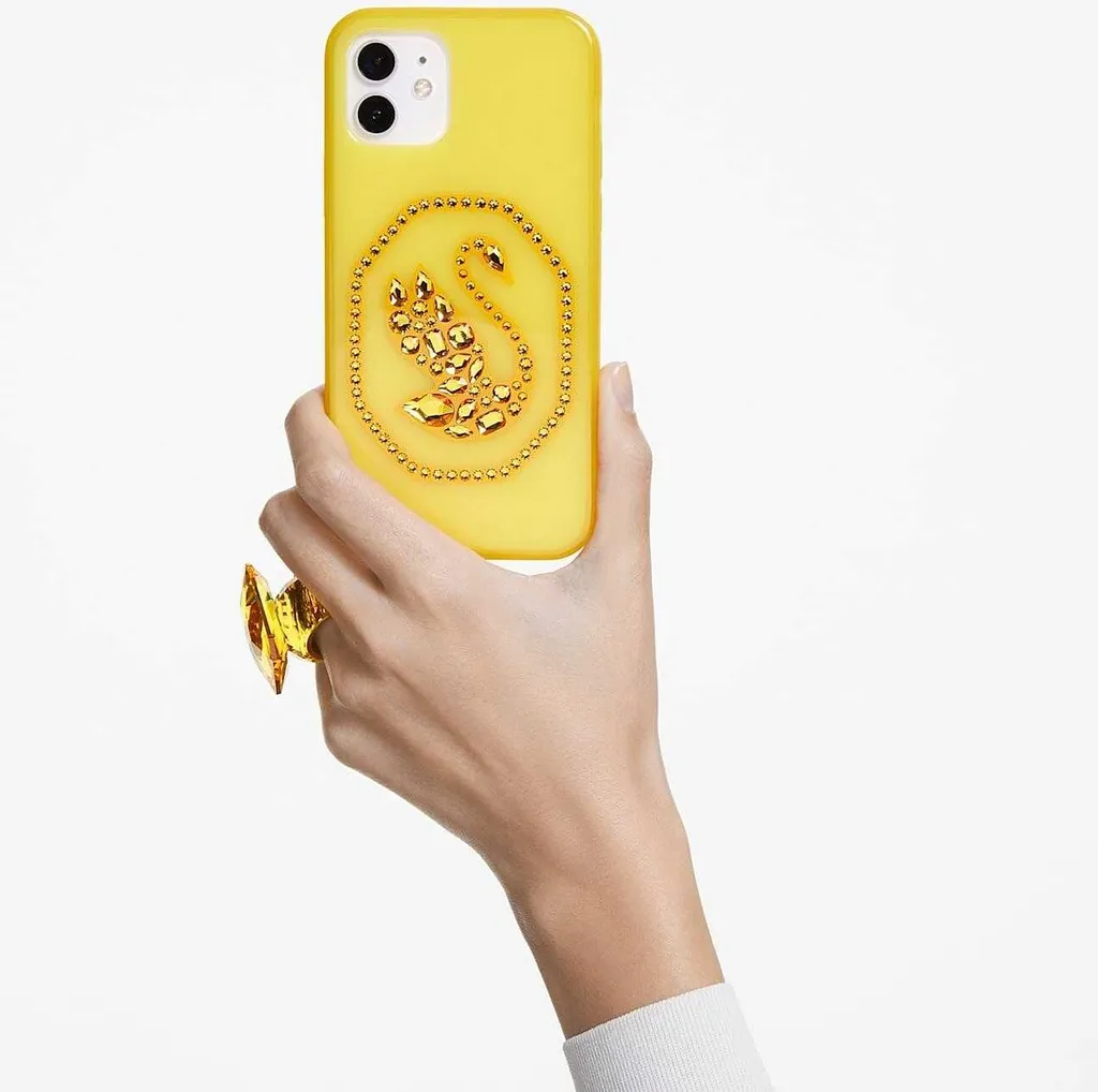 Protection Smartphone Swarovski iPhone 13 Pro Max Jaune Intense
