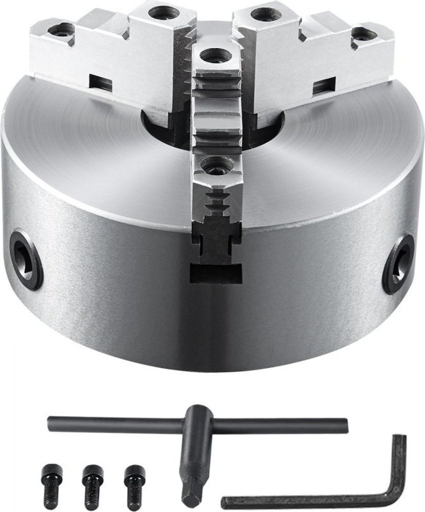 Drehbankfutter K11-250 - 250mm Dreibackenfutter - HT300-Material - Spannbereich 6–250mm - 3-Bachen, 20Cr, ≥53HRC - φ80mm Bohrung - Spannfutter...