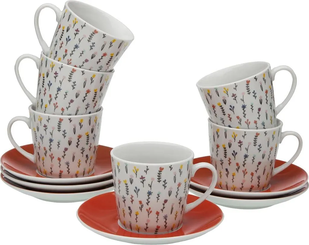 Set de théière Versa Fleur : 6 tasses idéales pour goûter et brunch