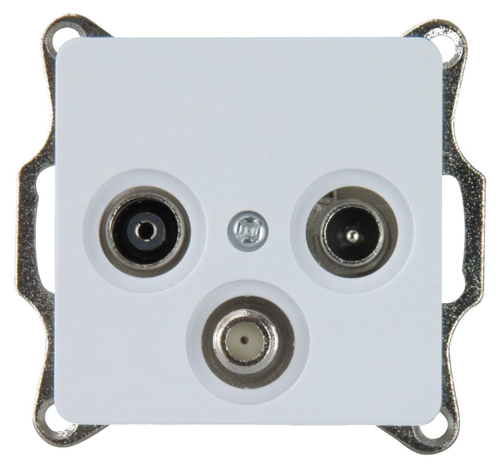 Unitec SAT - Presa antenna, colore bianco ottico Immagine del prodotto 
