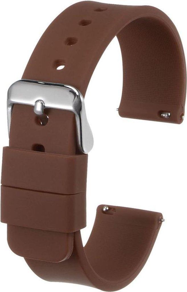 Allecto plus – 20 mm Silikon-Uhrenarmband mit Schnellverschluss und Edelstahlschnalle, weiches Gummi, Ersatz-Uhrenarmband für Damen und Herren ...