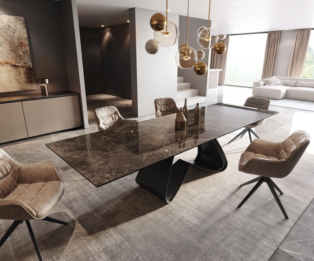DELIFE Esstisch Edge 200-300x100 Keramik Emperador Extra Produktbild 