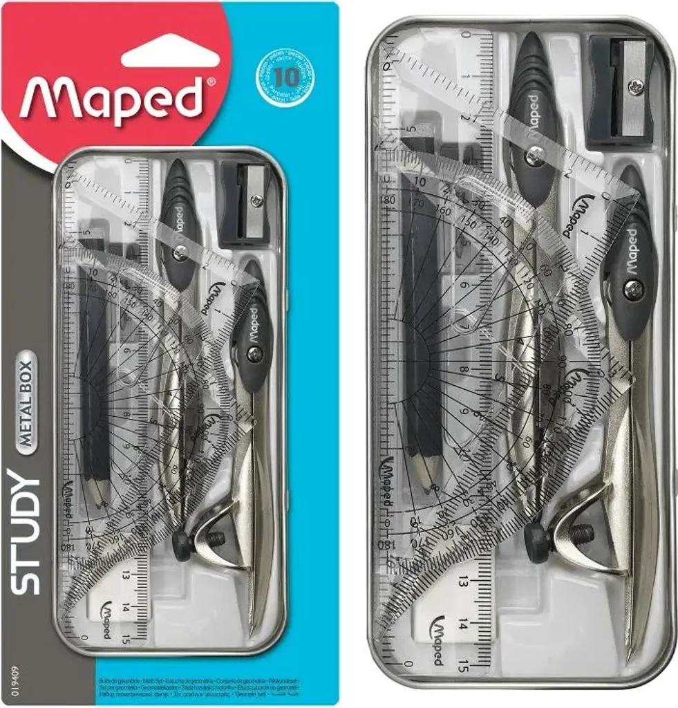 Studio della Bussola Maped 10 Pezzi: Kit Disegno Tecnico Professionale