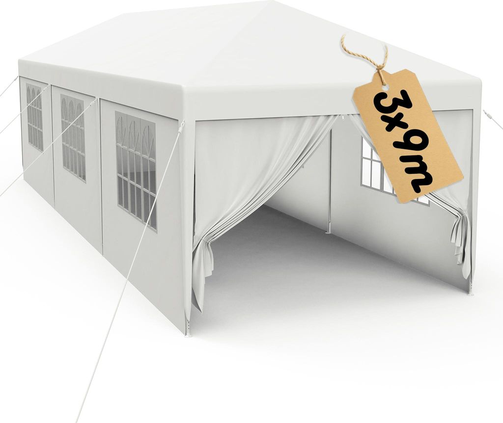 LARS360 Tente de réception blanche 3 x 9 m, pavillon de Image du produit 