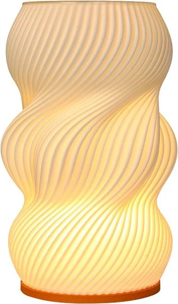 Veilleuse Vase 3D pour Chambre - Lampe de Chevet USB Bois Ambiance Zen