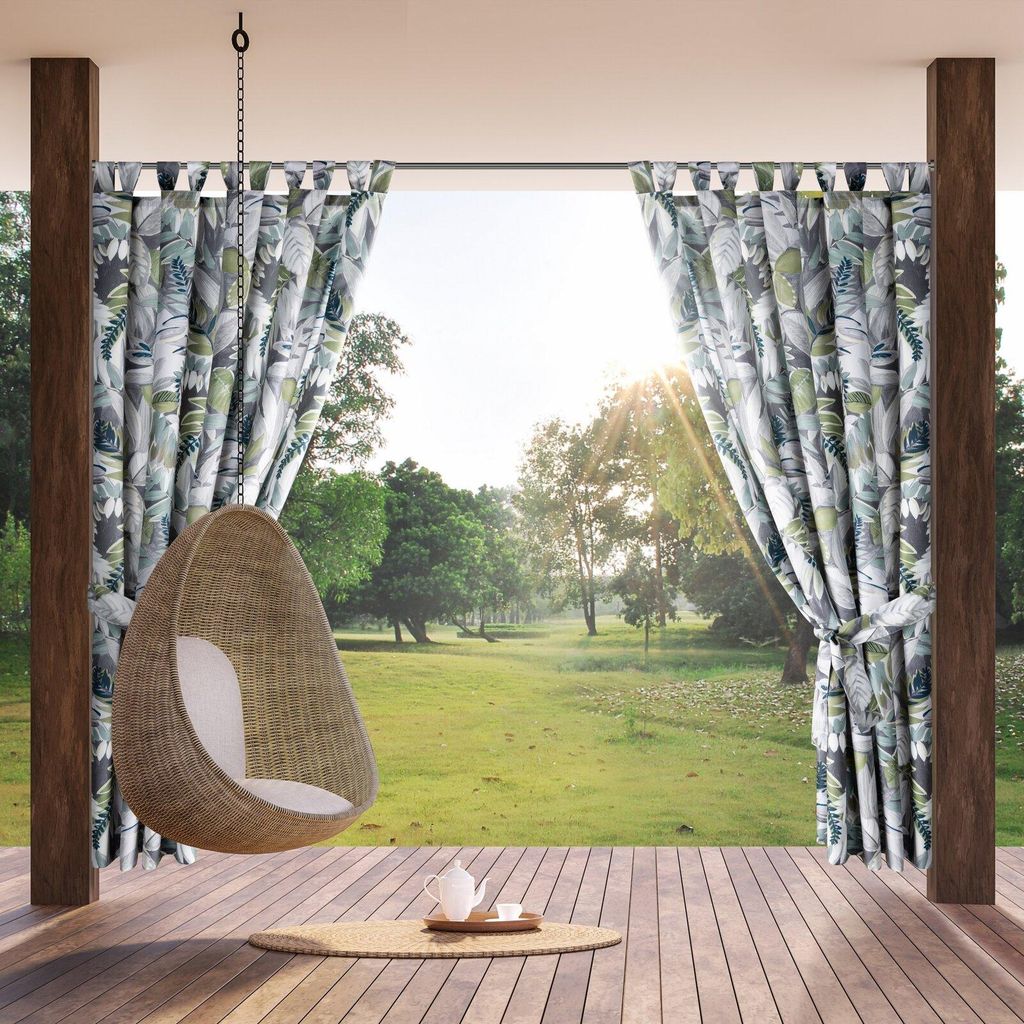 Wasserfester Terassenvorhang GARTEN 20 155X240 Schlaufen Klettverschluß