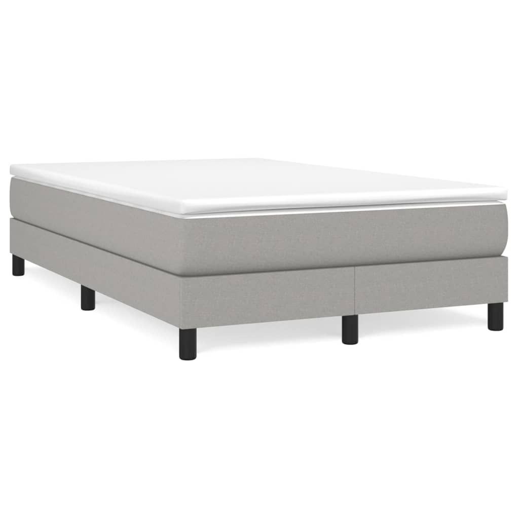 Cadre de lit sans matelas gris clair 120x200 cm Tissu Image du produit 