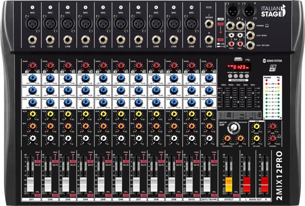 Italian Stage 2 MIX12 PRO Analógový mixpult Obrázok produktu 