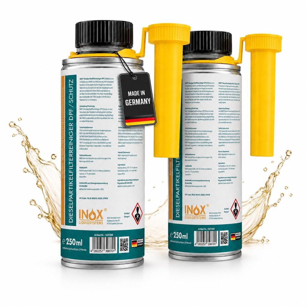 INOX® Dieselpartikelfilter Reiniger Additiv (DPF) 2x 250ml Produktbild  KI-generiertes Bild