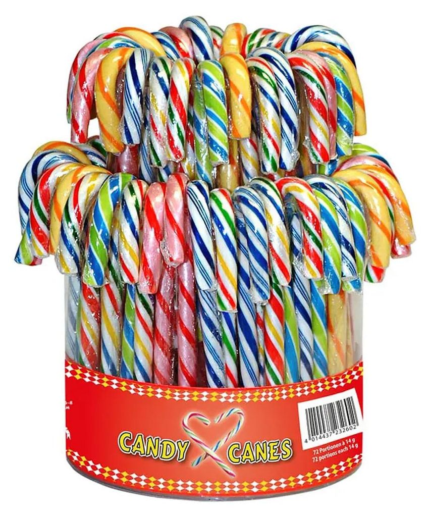 Candy Can rayé multicolore Parapluies de sucre d'orge Image du produit 