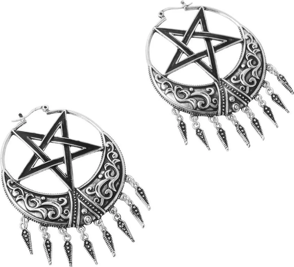 Killstar Notte Ancestrale Orecchini Argento - Gioielli Gothic Pentacolo