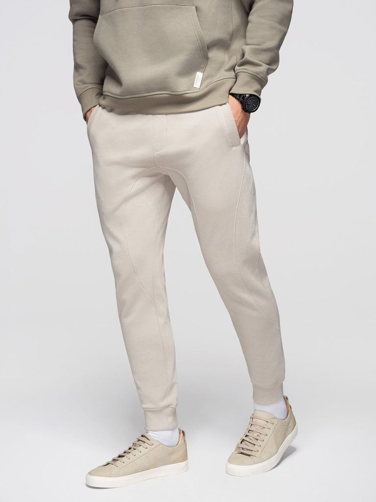 OMBRE Jogginghose bequemer Schnitt modern OM-PABS-0305 light grey M