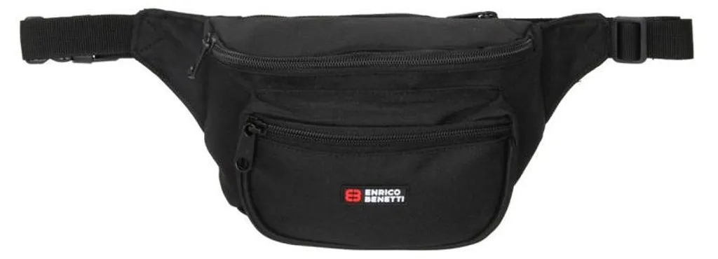 Sac banane Enrico Benetti Amsterdam noir 21x10x12 cm en polyester résistant