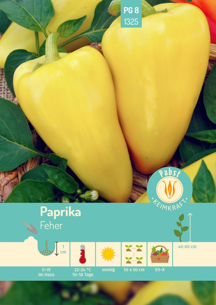 Artikelbild 1 von 'Paprika Feher' aus der Kategorie Gemüsesamen