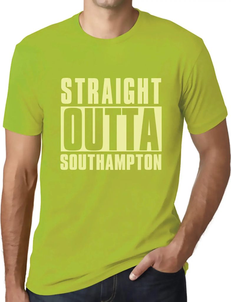 Herren Grafik T-Shirt Straight Outta Southampton Öko-Verantwortlich Vintage Jahrgang Kurzarm Lustige Druck Geburtstag Geschenk Mann
