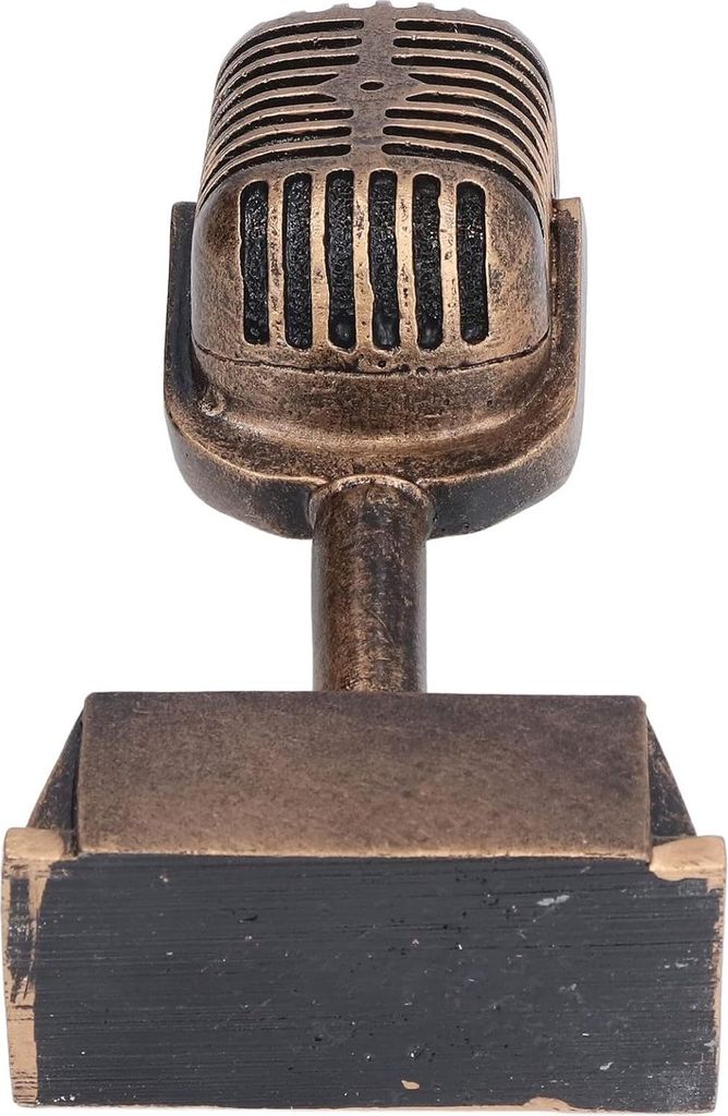 Trophäe Mikrofon Ornament - Synthetisches Harz Musikpreis - Dekoratives Mikrofon Tischornament Für Zuhause Singwettbewerb