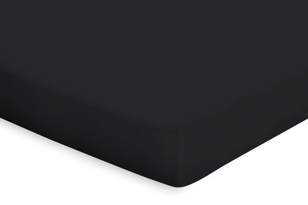 Eleganzzz Topper-Spannbetttuch Perkal – Schwarz – 160x200 – speziell für Matratzentopper