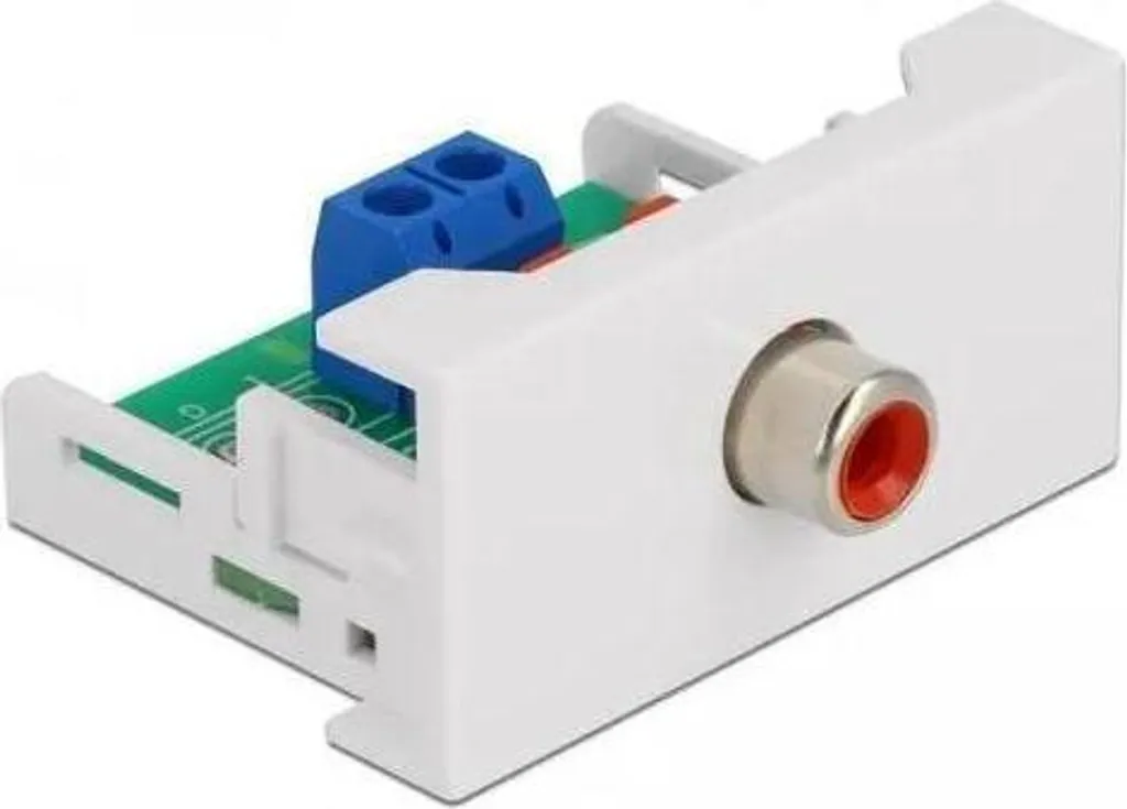 Modulo Audio RCA Easy 45 Delock | Sistema Snap-in 22,5x45 mm